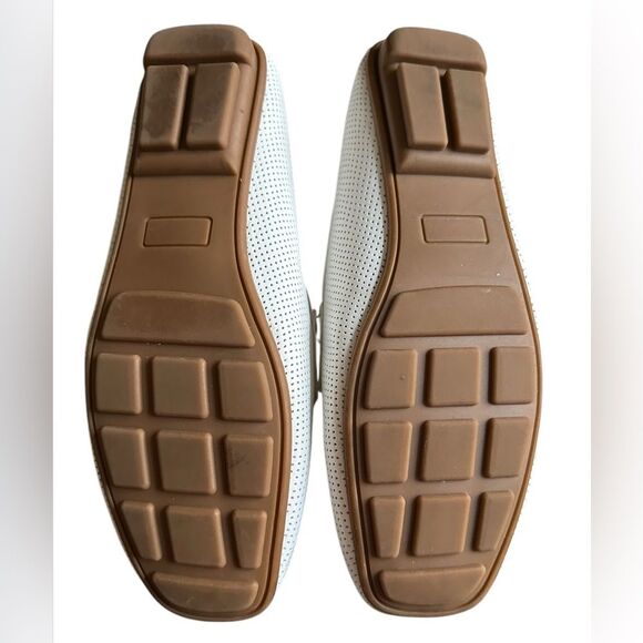 Boston Design Studio Sz 7M White Round Toe Driving Loafers Flats Women 91274 - Picture 8 of 10